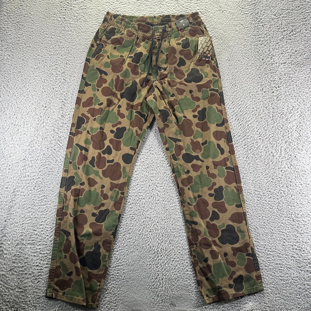 Vintage Vans Pant Mens S Green Duck Camouflage Straight‎ Workwear Utility Travel